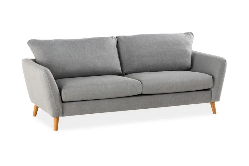 Trend 3-seters Stoffsofa, Lysegrå