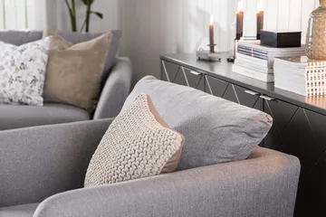 Trend 3-seters Stoffsofa - Lysegrå - Møbler - Sofaer - Sofa 3 seter