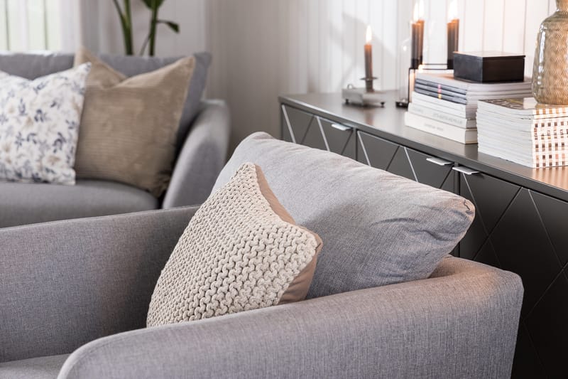 Trend 3-seters Stoffsofa - Lysegrå - Møbler - Sofaer - Sofa 3 seter