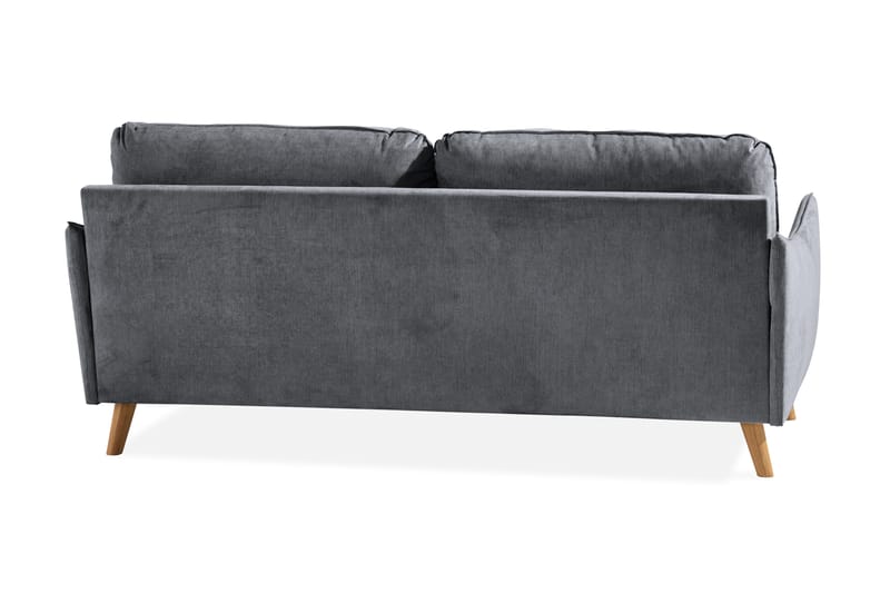 Trend Lyx 3-seter Sofa - Mørkegrå/Eik - Sofa 3 seter