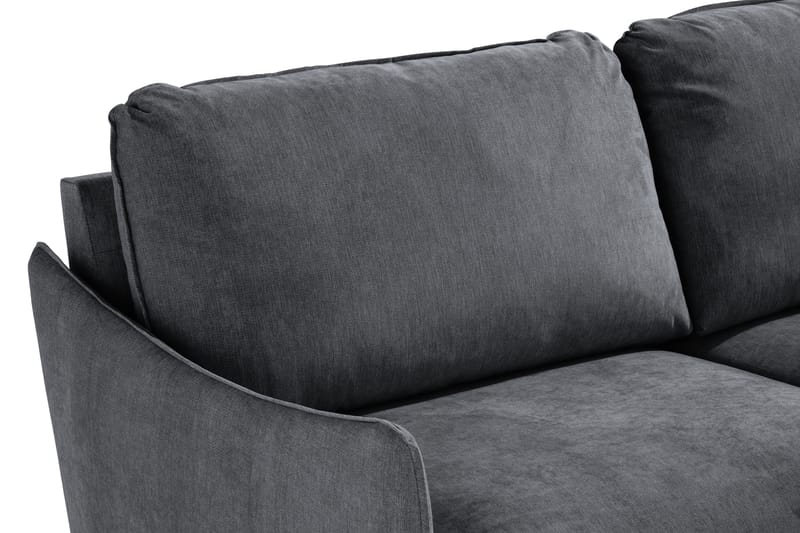 Trend Lyx 3-seter Sofa - Mørkegrå/Eik - Sofa 3 seter