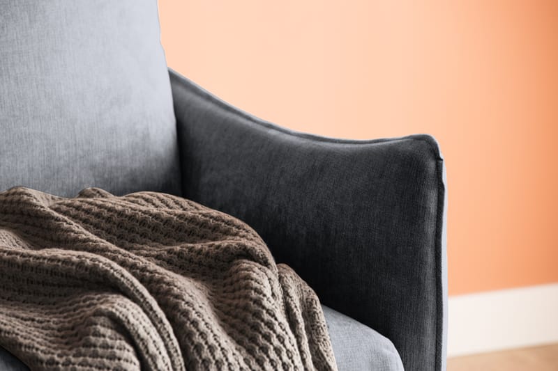 Trend Lyx 3-seter Sofa - Mørkegrå/Eik - Møbler - Sofaer - Sofa 3 seter