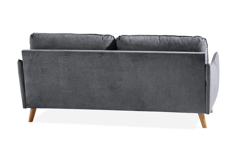 Trend Lyx 3-seter Sofa - Mørkegrå/Eik - Møbler - Sofaer - Sofa 3 seter