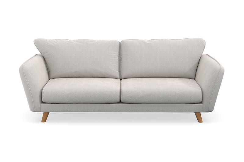 Trend Lyx 3-seters Fløyelssofa - Kremhvit - Møbler - Sofaer - Sofa 3 seter