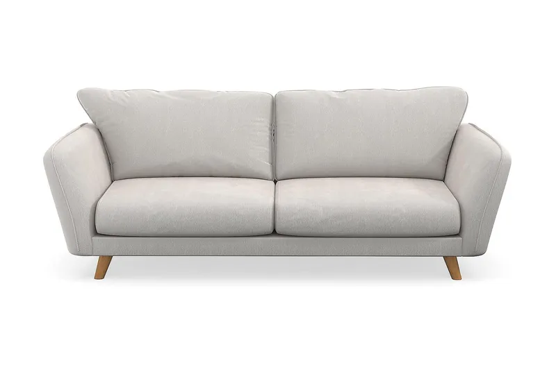 Trend Lyx 3-seters Fløyelssofa - Kremhvit - Møbler - Sofaer - Sofa 3 seter