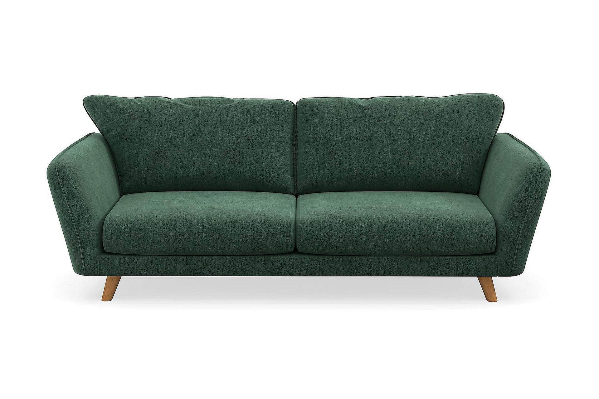 Trend Lyx 3-seters Fløyelssofa - Mørkegrønn - Møbler - Sofaer - Sofa 3 seter