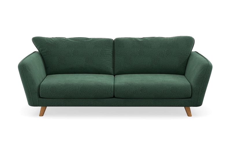Trend Lyx 3-seters Fløyelssofa - Mørkegrønn - Møbler - Sofaer - Sofa 3 seter