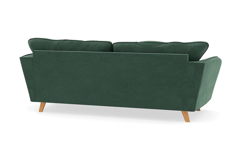 Trend Lyx 3-seters Fløyelssofa - Mørkegrønn - Møbler - Sofaer - Sofa 3 seter