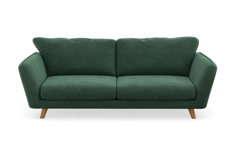Trend Lyx 3-seters Fløyelssofa - M ørkegrønn - Møbler - Sofaer - Sofa 3 seter