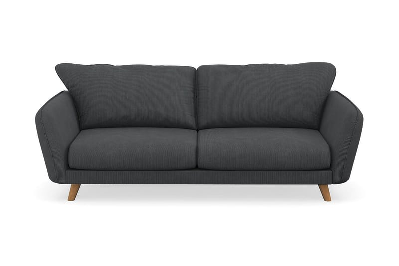 Trend Lyx 3-seters Manchestersofa - Mørk grå - Møbler - Sofaer - Sofa 3 seter