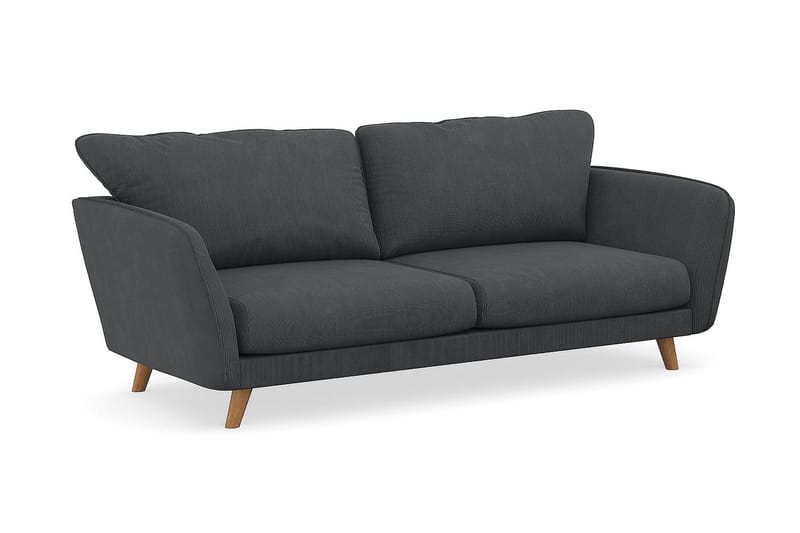 Trend Lyx 3-seters Manchestersofa - Mørk grå - Møbler - Sofaer - Sofa 3 seter