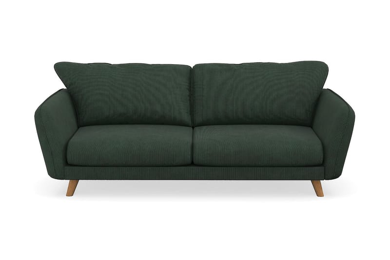 Trend Lyx 3-seters Manchestersofa - Mørkegrønn - Møbler - Sofaer - Sofa 3 seter