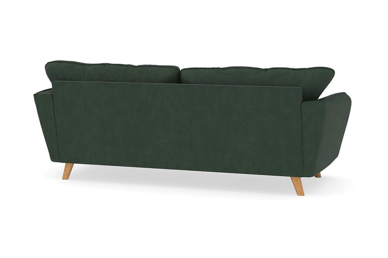 Trend Lyx 3-seters Manchestersofa - Mørkegrønn - Møbler - Sofaer - Sofa 3 seter