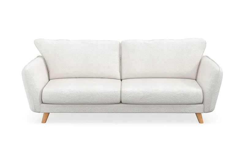 Trend Lyx 3-seters Sofa i Bouclé - Hvit - Møbler - Sofaer - Sofa 3 seter