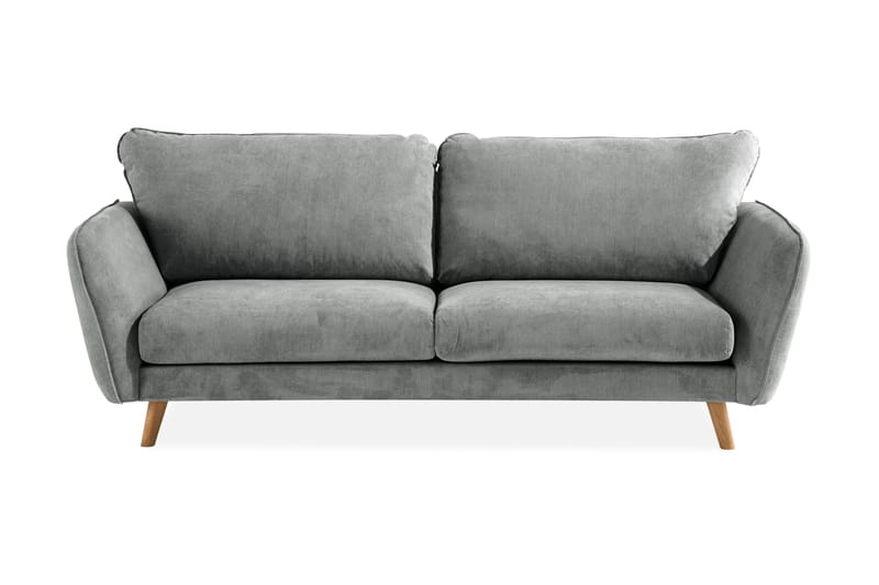 Trend Lyx 3-seters Stoffsofa - Grå - Møbler - Sofaer - Sofa 3 seter