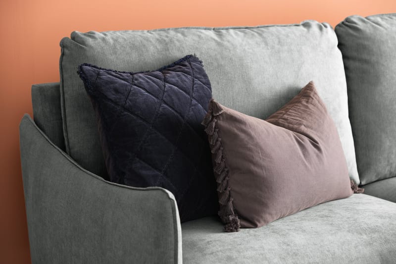 Trend Lyx 3-seters Stoffsofa - Grå - Møbler - Sofaer - Sofa 3 seter