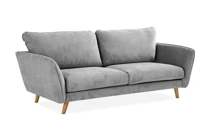 Trend Lyx 3-seters Stoffsofa - Grå - Møbler - Sofaer - Sofa 3 seter