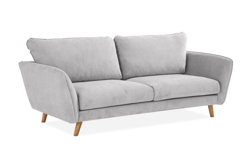 Trend Lyx 3-seters Stoffsofa - Lys grå - Møbler - Sofaer - Sofa 3 seter