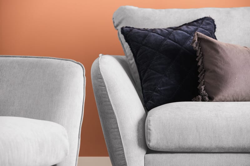 Trend Lyx 3-seters Stoffsofa - Lys grå - Møbler - Sofaer - Sofa 3 seter