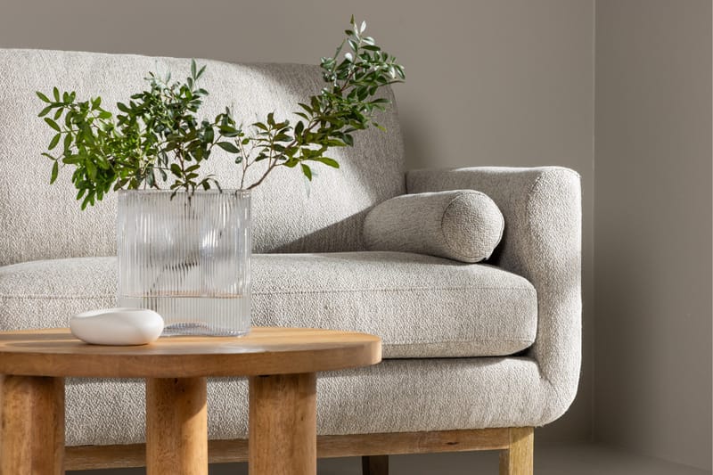 Vanlig sofa uten divan og sjeselong Venture Home Olympos 3-seters sofa Beige - Møbler - Sofaer - Sofa 3 seter
