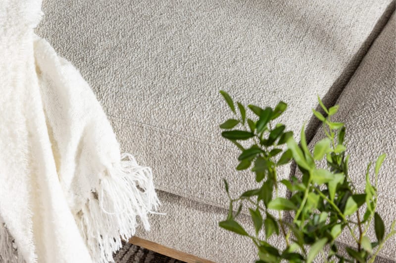 Vanlig sofa uten divan og sjeselong Venture Home Olympos 3-seters sofa Beige - Møbler - Sofaer - Sofa 3 seter