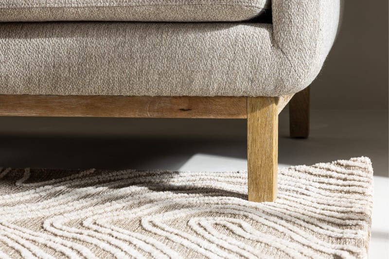 Vanlig sofa uten divan og sjeselong Venture Home Olympos 3-seters sofa Beige - Møbler - Sofaer - Sofa 3 seter