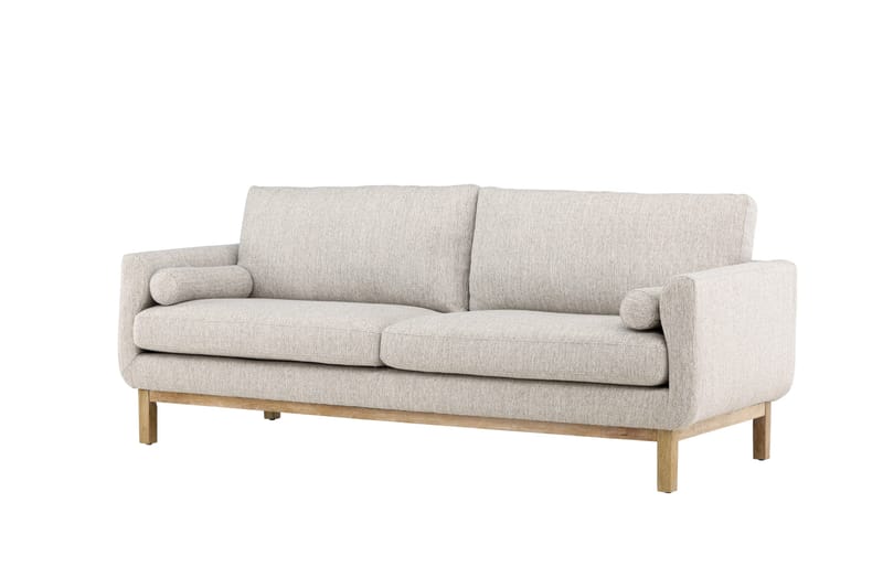 Vanlig sofa uten divan og sjeselong Venture Home Olympos 3-seters sofa Beige - Møbler - Sofaer - Sofa 3 seter