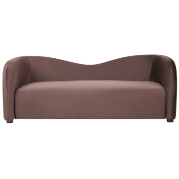 3-seters sofa Veltada - Mørkebrun - Møbler - Sofaer - Fløyel sofaer