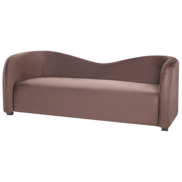 3-seters sofa Veltada - Mørkebrun - Møbler - Sofaer - Fløyel sofaer