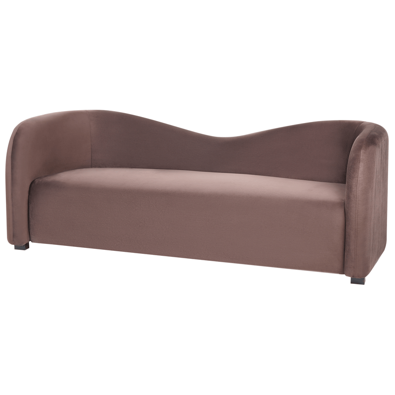 3-seters sofa Veltada - Mørkebrun - Møbler - Sofaer - Fløyel sofaer