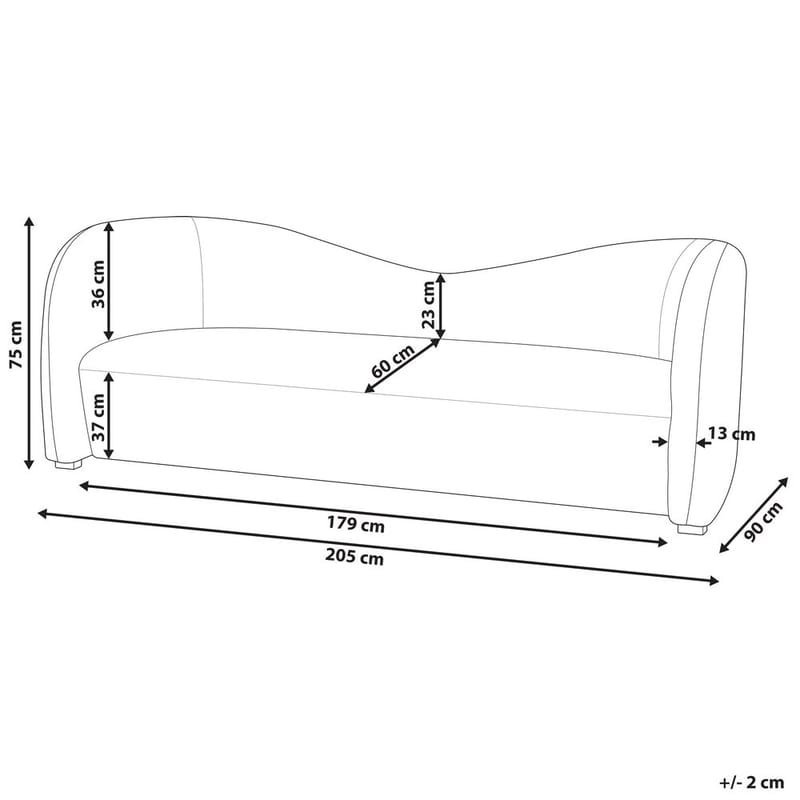 3-seters sofa Veltada - Møbler - Sofaer - Fløyel sofaer