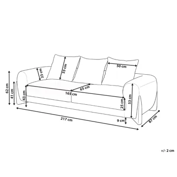 3-seters sofa Vinliden - Mørkebrun, taupe - Møbler - Sofaer - Sofa 3 seter