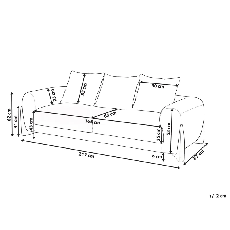 3-seters sofa Vinliden - Mørkebrun, taupe - Møbler - Sofaer - Sofa 3 seter
