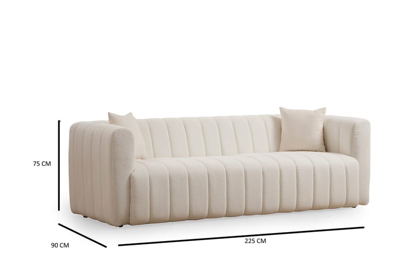 Viraa Sofa 3-seter - Beige - Møbler - Sofaer - Sofa 3 seter