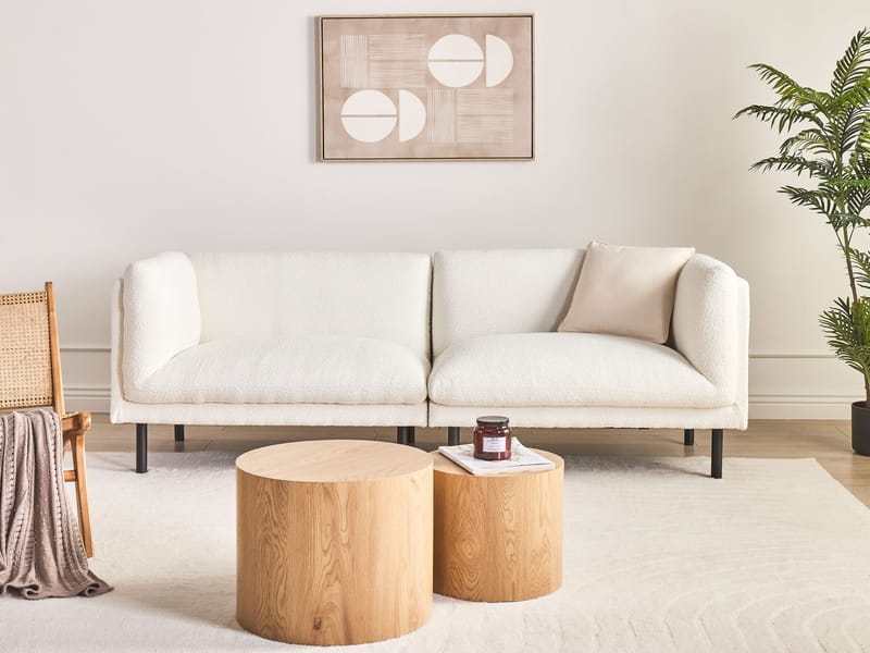 3-seters sofa Vorgod Bouclé - Off-White - Møbler - Sofaer - 2 seter sofa