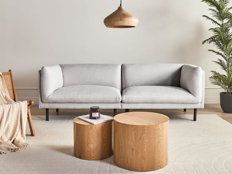 3-seters sofa Vorgod Stoff - Lysegrå - Møbler - Sofaer - Sofa 3 seter