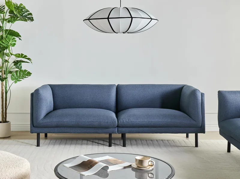 3-seters sofa Vorgod Stoff - Mørkeblå - Møbler - Sofaer - Sofa 3 seter