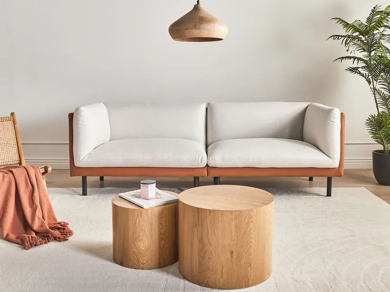 3-seters sofa Vorgod Stoff - Off-White - Møbler - Sofaer - Sofa 3 seter