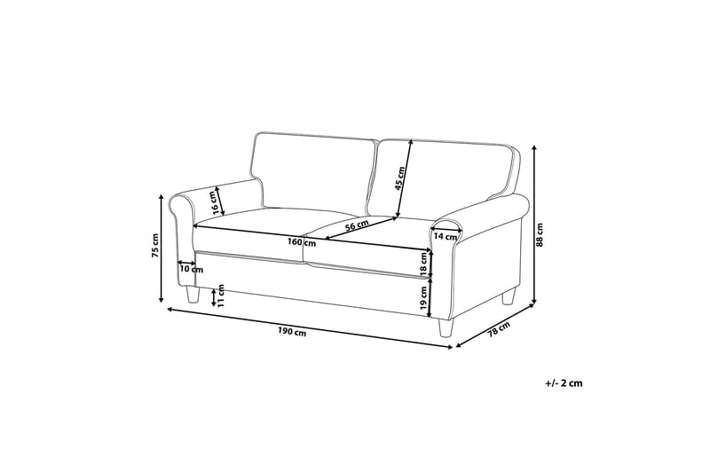 Warmoth 3-seter Sofa - Grå - Møbler - Sofaer - Sofa 3 seter