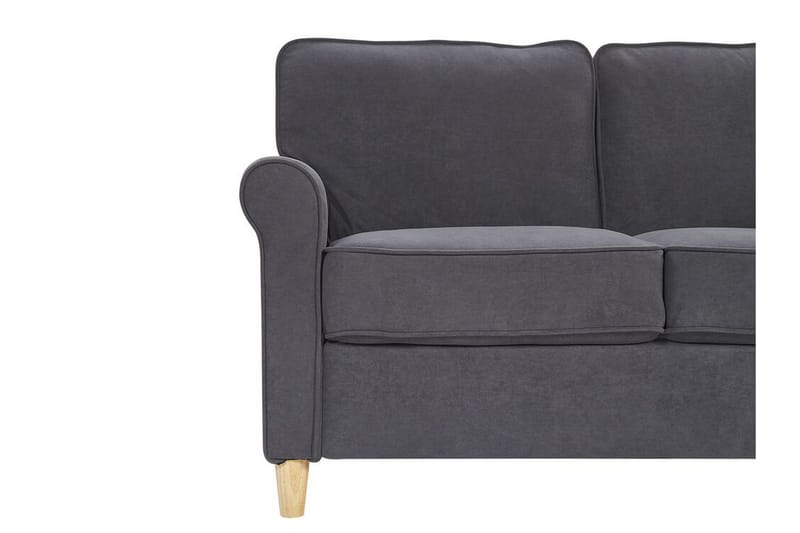 Warmoth Sofa med Rullearmlener i Stoff - Grå - Møbler - Sofaer - Sofa 3 seter