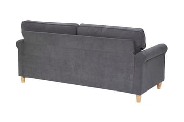 Warmoth Sofa med Rullearmlener i Stoff - Grå - Møbler - Sofaer - Sofa 3 seter
