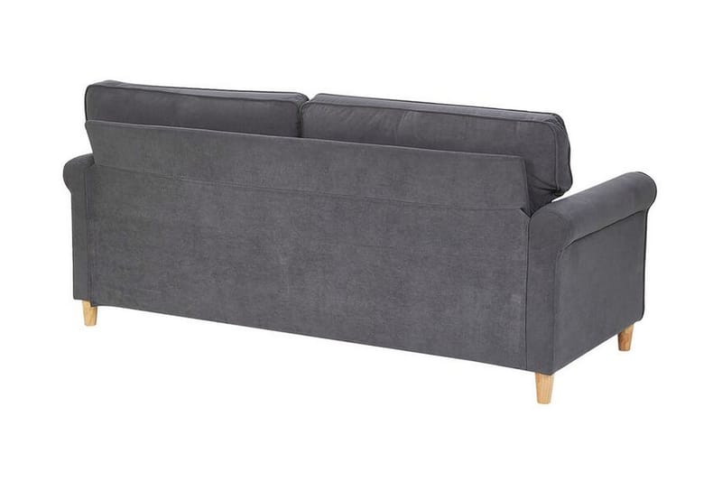 Warmoth Sofa med Rullearmlener i Stoff - Grå - Møbler - Sofaer - Sofa 3 seter
