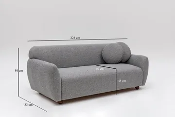 Whitecliffs Sofa 3-seters - Grå - Møbler - Sofaer - Sofa 3 seter