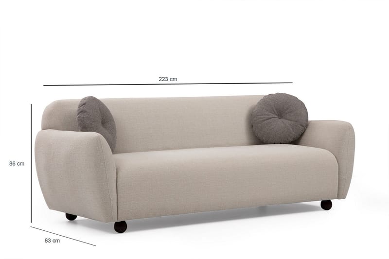 Whitecliffs Sofa 3-seters - Krem - Møbler - Sofaer - Sofa 3 seter