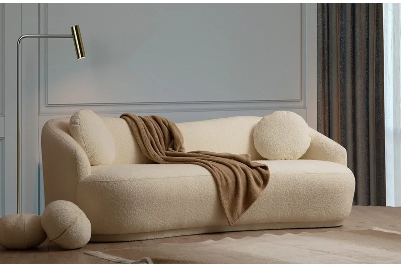 Yarrawonga Sofa 3-seters - Beige|Bouclé - Møbler - Sofaer - Sofa 3 seter
