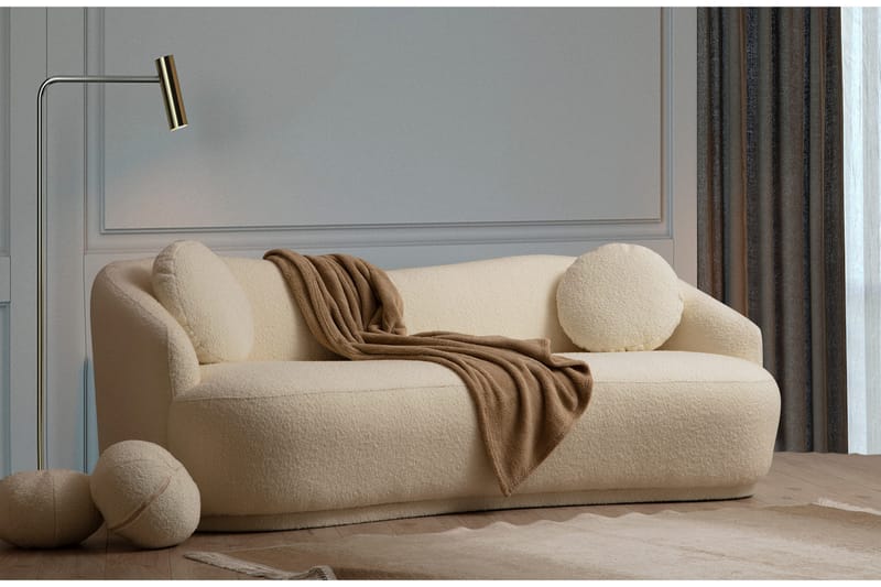 Yarrawonga Sofa 3-seters - Beige|Bouclé - Sofa 3 seter