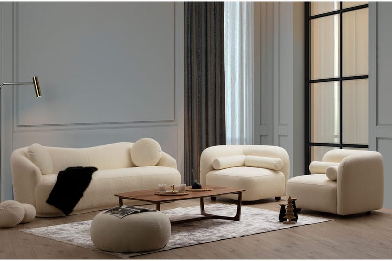 Yarrawonga Sofa 3-seters - Beige|Bouclé - Møbler - Sofaer - Sofa 3 seter