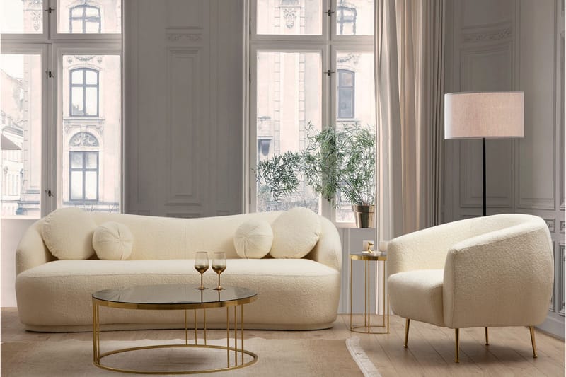 Yarrawonga Sofa 3-seters - Beige|Bouclé - Møbler - Sofaer - Sofa 3 seter