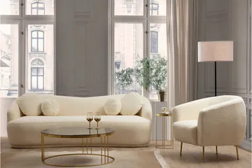 Yarrawonga Sofa 3-seters - Beige|Bouclé - Møbler - Sofaer - Sofa 3 seter