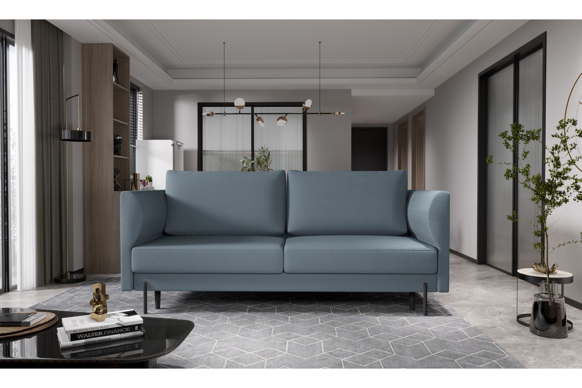 Zerlo 3-seters Sofa - Blå - Møbler - Sofaer - Sofa 3 seter